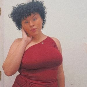 Ruby red midi dress from oh polly.